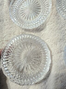 Full Lead Crystal Cut Decorative Coasters - Clear Crystal (Set Of 4)